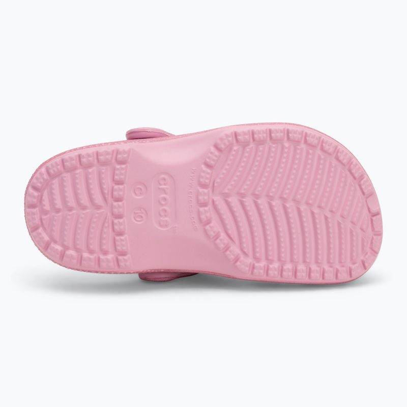 Vaikiškos šlepetės Crocs Classic Glitter Clog Toddler pink tweed glitter 5
