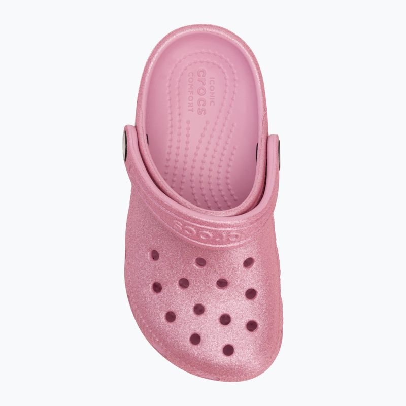 Vaikiškos šlepetės Crocs Classic Glitter Clog Toddler pink tweed glitter 6