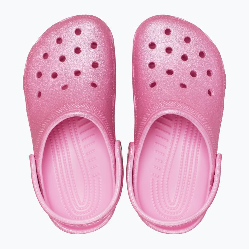 Vaikiškos šlepetės Crocs Classic Glitter Clog Kids pink tweed glitter 4