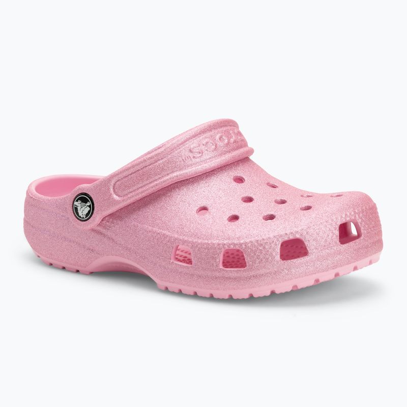 Vaikiškos šlepetės Crocs Classic Glitter Clog Kids pink tweed glitter
