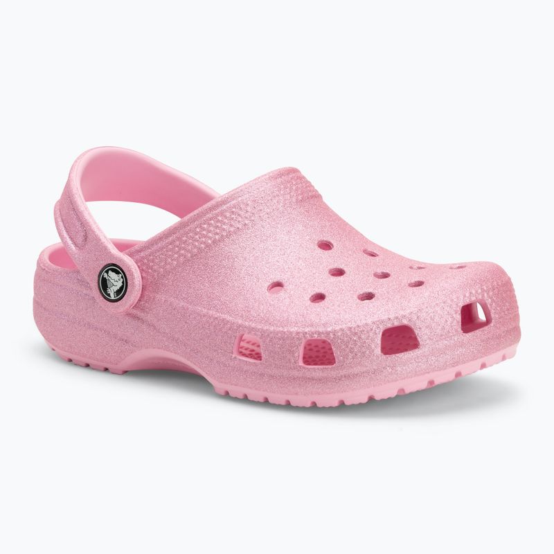 Vaikiškos šlepetės Crocs Classic Glitter Clog Kids pink tweed glitter 2