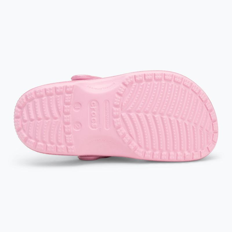 Vaikiškos šlepetės Crocs Classic Glitter Clog Kids pink tweed glitter 5