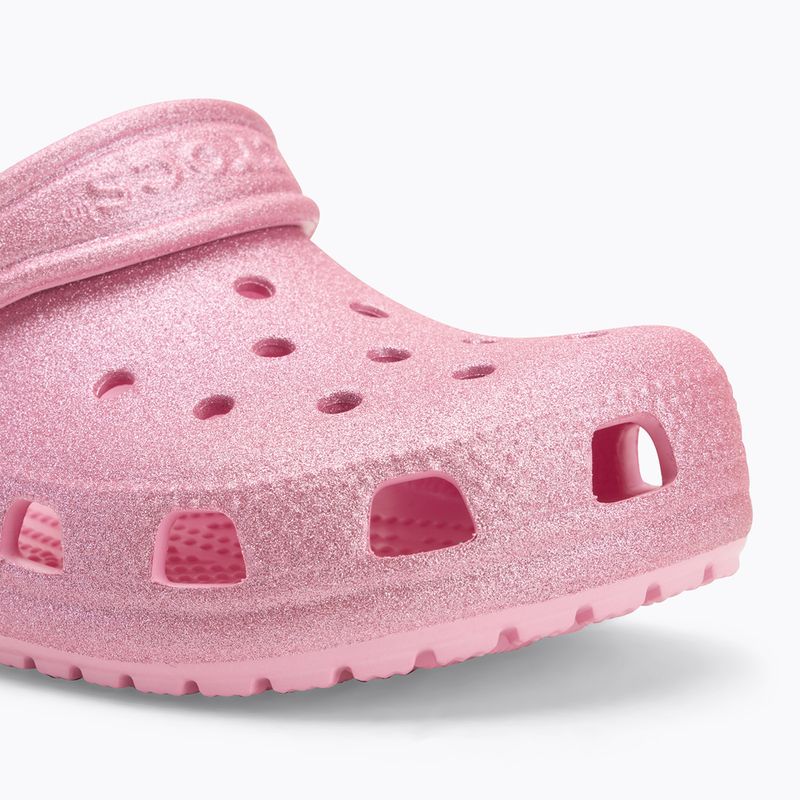 Vaikiškos šlepetės Crocs Classic Glitter Clog Kids pink tweed glitter 8