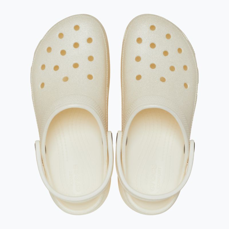 Moteriškos šlepetės Crocs Classic Platform Glitter chalk 12