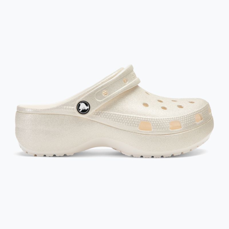 Moteriškos šlepetės Crocs Classic Platform Glitter chalk 3