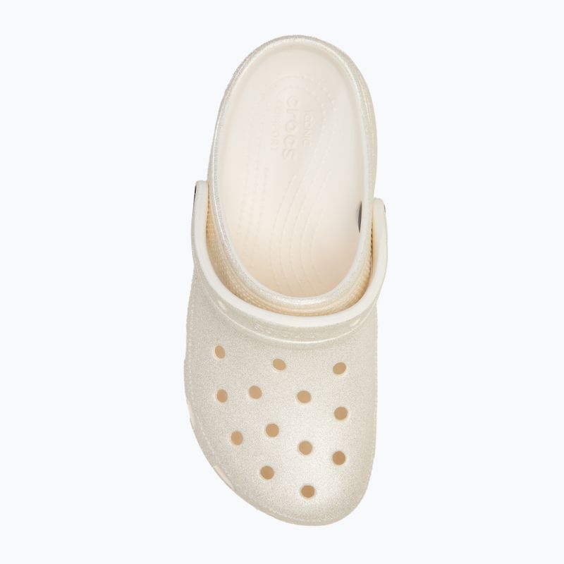 Moteriškos šlepetės Crocs Classic Platform Glitter chalk 6