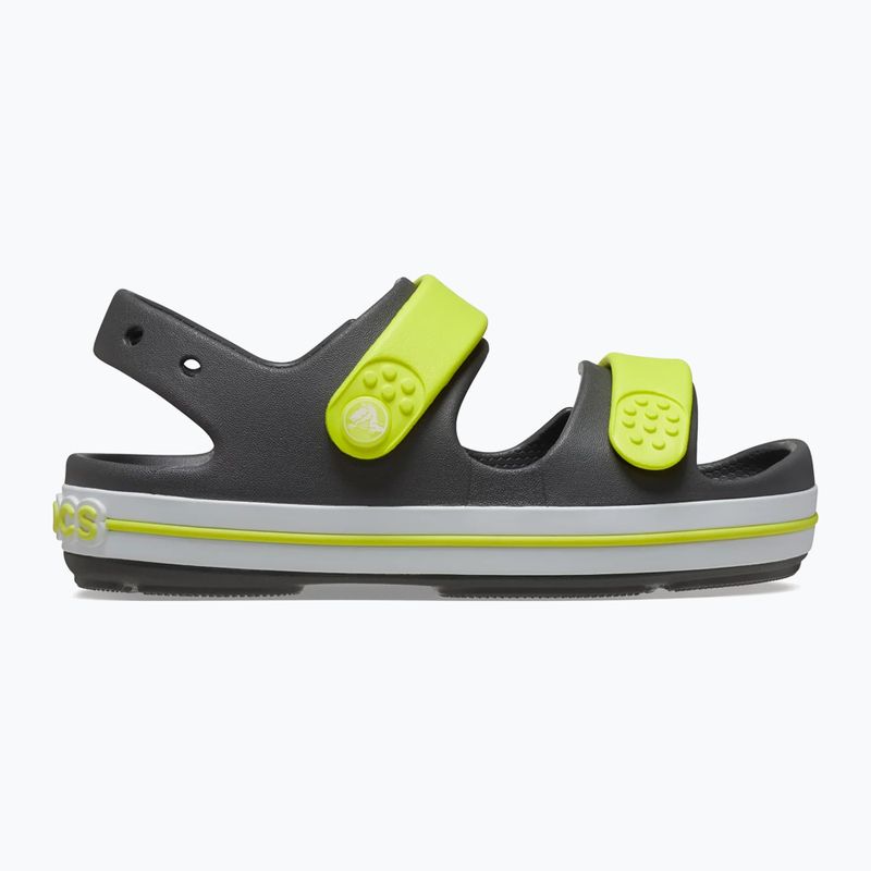 "Crocs Crocband Cruiser Toddler" sandalai skalūnų pilka/rūgštinė 2