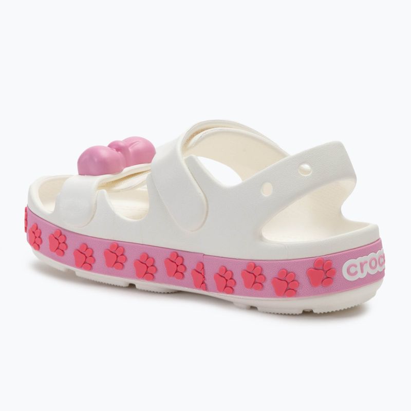 Vaikiški sandalai Crocs Crocband Cruiser Pet Kids white/pink tweed 3