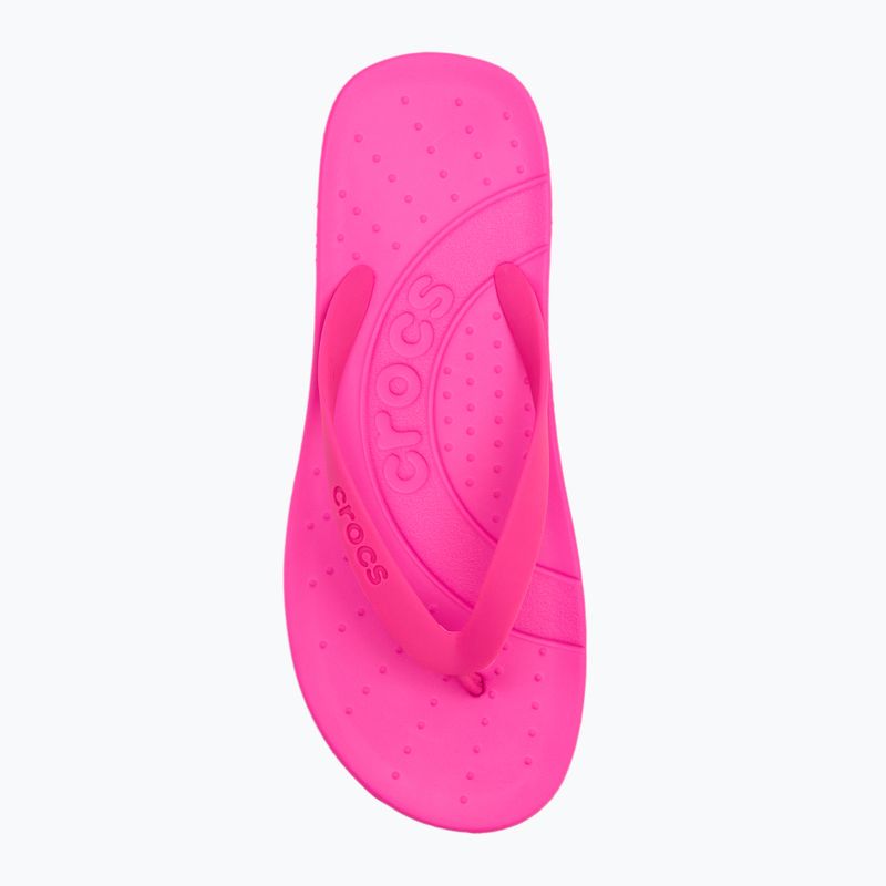 Šlepetės per pirštą Crocs Flip pink crush 5