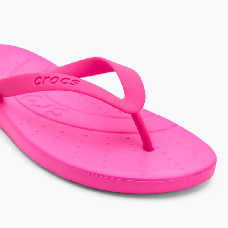 Šlepetės per pirštą Crocs Flip pink crush 7