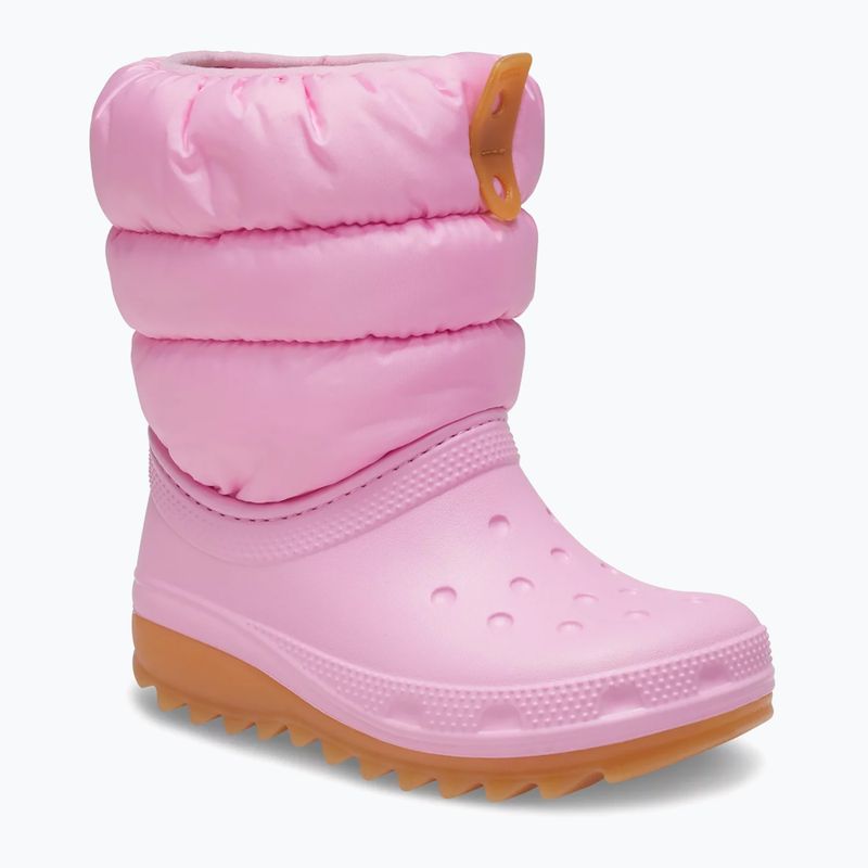 Vaikiški sniego batai Crocs Classic Neo Puff pink tweed/gum 8