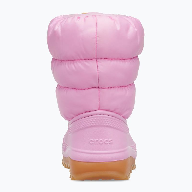 Vaikiški sniego batai Crocs Classic Neo Puff pink tweed/gum 11