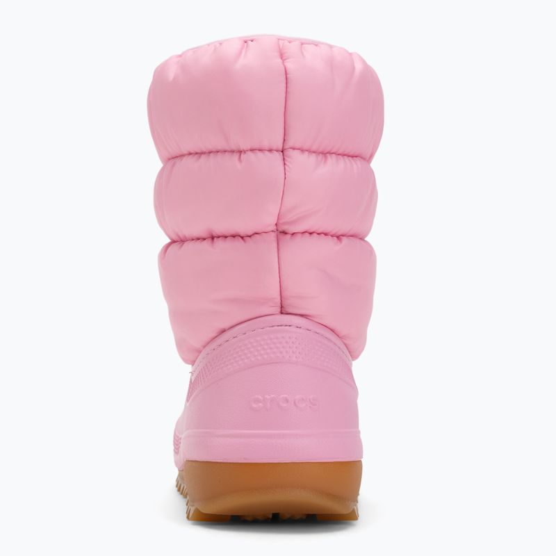 Vaikiški sniego batai Crocs Classic Neo Puff pink tweed/gum 6