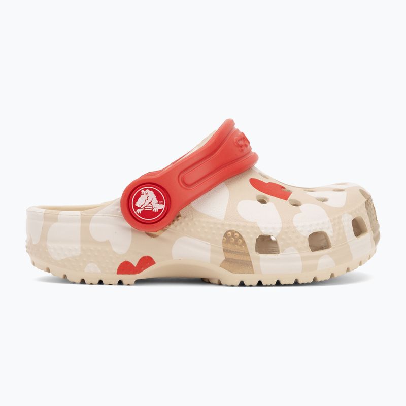 Vaikiškos šlepetės Crocs Classic Heart Print Clog sandstone 3
