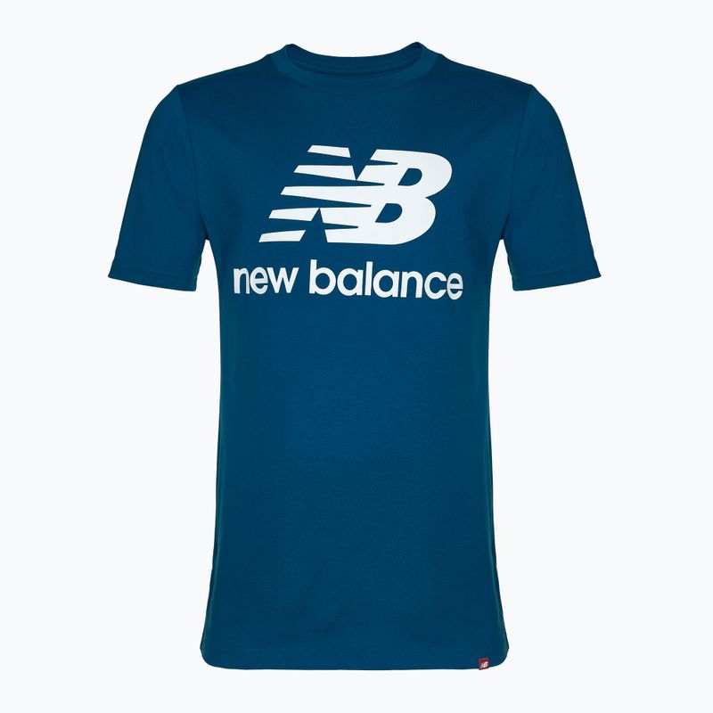 Vyriški marškinėliai New Balance Essentials Stacked Logo blue