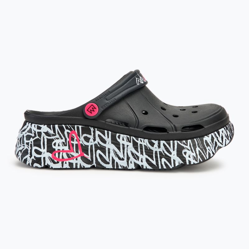 Moteriškos šlepetės SKECHERS JGoldcrown Max Cushioning Foamies Love True black 3