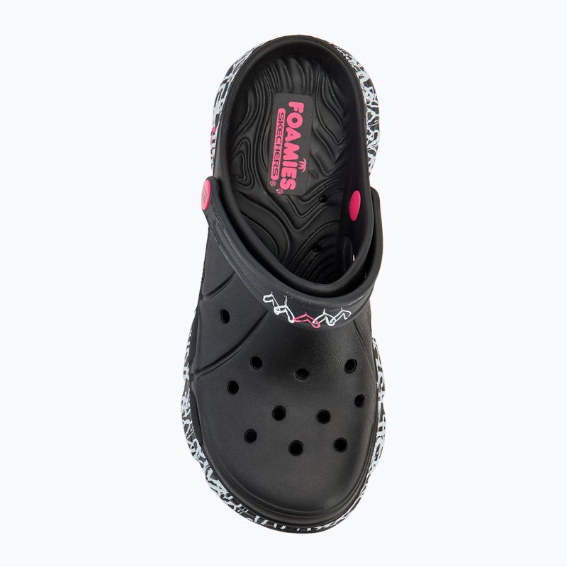 Moteriškos šlepetės SKECHERS JGoldcrown Max Cushioning Foamies Love True black 6