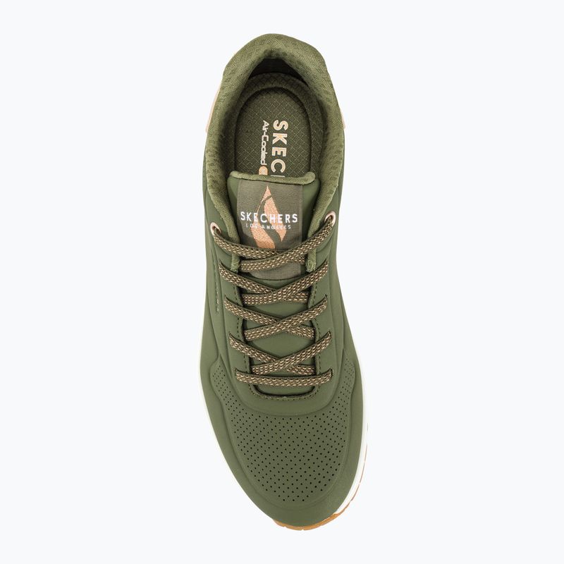 Moteriški batai SKECHERS Uno Shimmer Away olive/rose gold/mesh 7