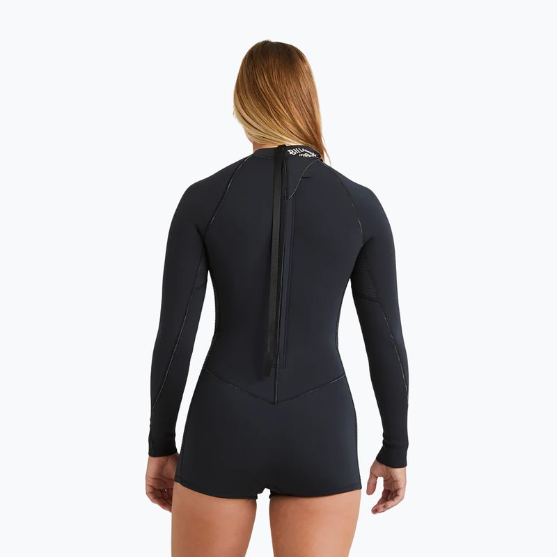 Moteriškas plaukimo kostiumas Billabong 2/2 mm Spring Fever Natural Back Zip LS Spring Wetsuit black 3