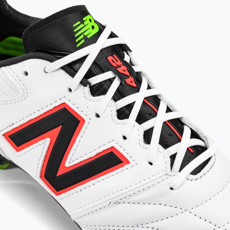 Vyriški futbolo bateliai New Balance 442 V2 Pro FG balti ir juodi MS41FWD2.D.095 8