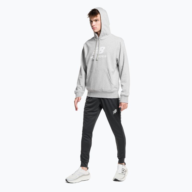 Vyriški treninginiai džemperiai New Balance Essentials Stacked Logo French Terry Hoodie pilka MT31537AG 2