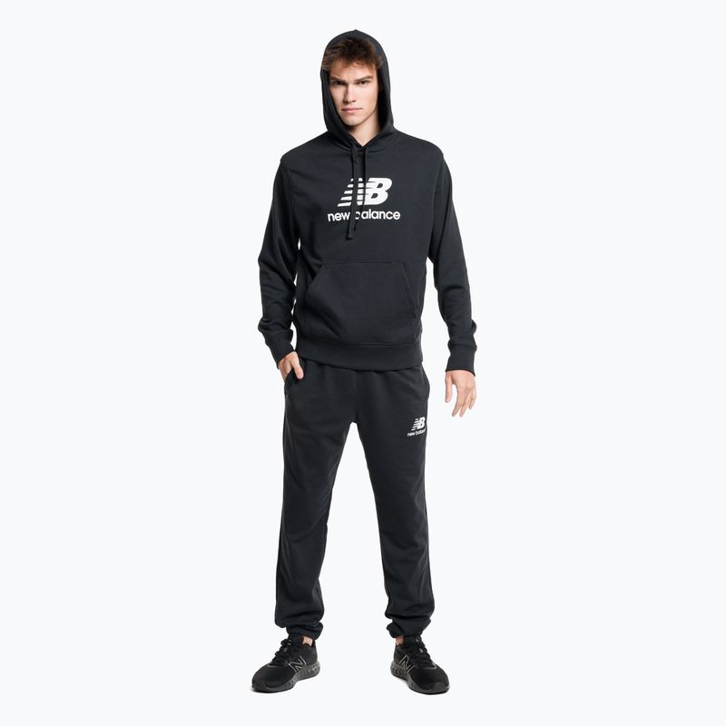 Vyriški treniruočių džemperiai New Balance Essentials Stacked Logo French Terry Hoodie black MT31537BK 4