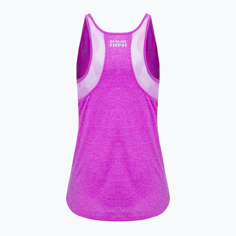 Moterų New Balance Impact Run Tank purpurinės spalvos WT21260OOR bėgimo marškinėliai 7