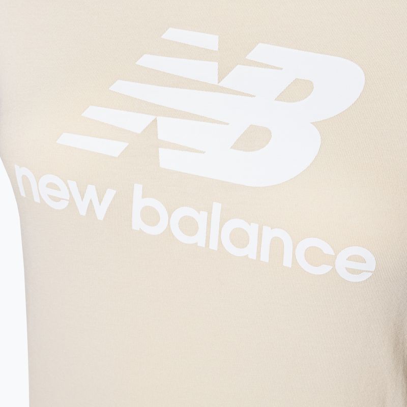 Moteriški marškinėliai New Balance Essentials Stacked Logo Co beige WT31546TCM 7