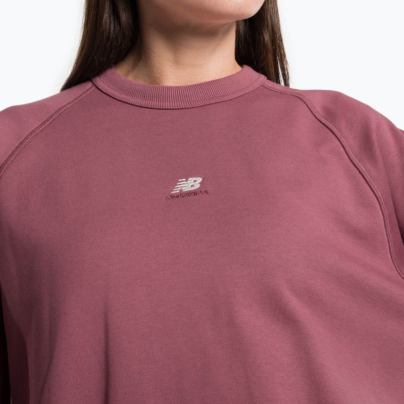 Moteriški treniruočių marškinėliai New Balance Athletics Remastered French Terry Crewneck red WT31500WAD 4