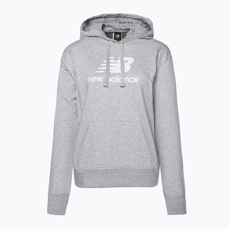 Moteriški treniruočių džemperiai New Balance Essentials Stacked Logo French Terry Hoodie pilka WT31533AG 5