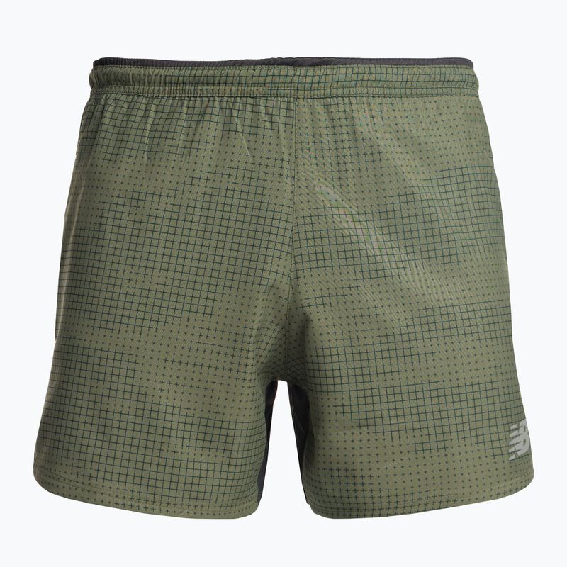 Vyriški New Balance Printed Impact Run 5" Green bėgimo šortai MS21269DON 7