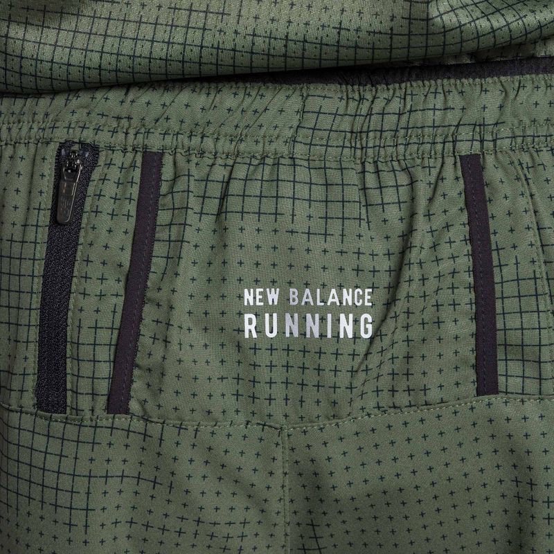 Vyriški New Balance Printed Impact Run 5" Green bėgimo šortai MS21269DON 4