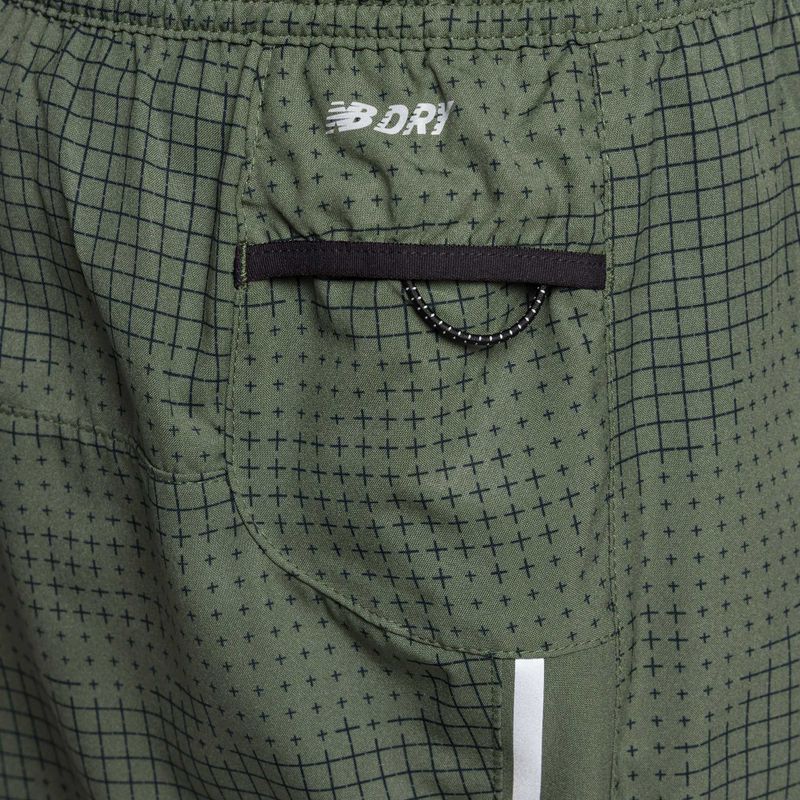 Vyriški New Balance Printed Impact Run 5" Green bėgimo šortai MS21269DON 5