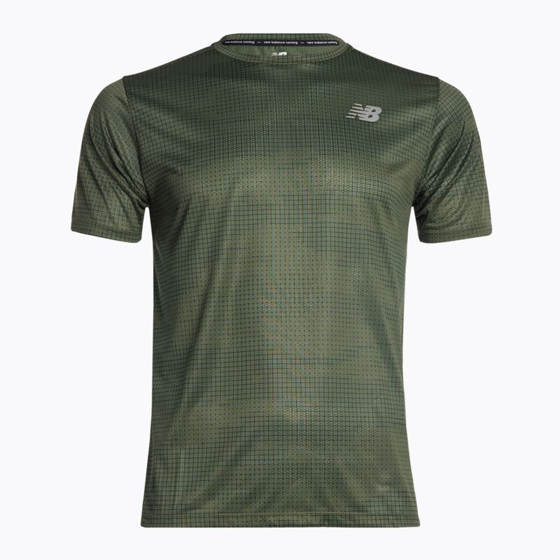 Vyriški marškinėliai New Balance Top Printed Impact Run SS Running Shirt Green MT21263DON 6