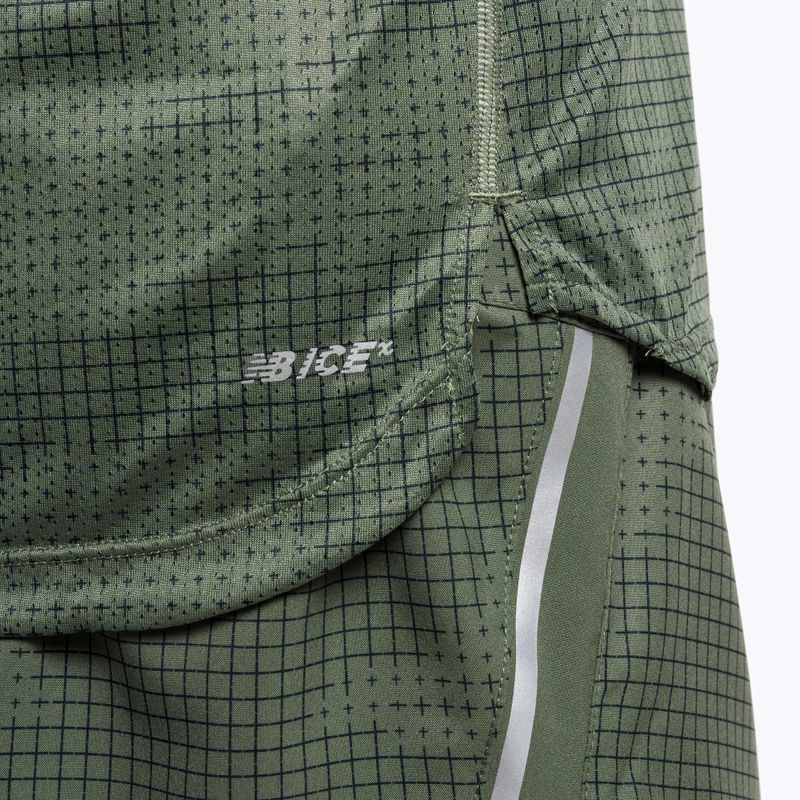 Vyriški marškinėliai New Balance Top Printed Impact Run SS Running Shirt Green MT21263DON 5