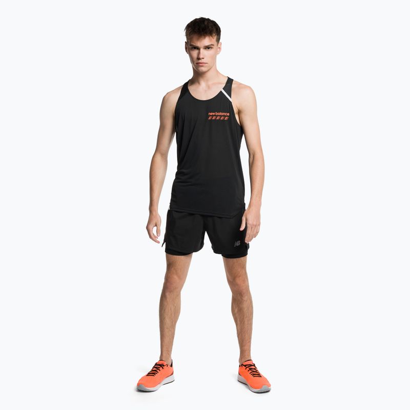 New Balance Accelerate Pacer Singlet black MT31240BK vyriškas bėgimo marškinėlis 2