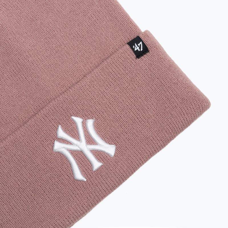 Žieminė kepurė 47 Brand MLB New York Yankees Haymaker mauve 3