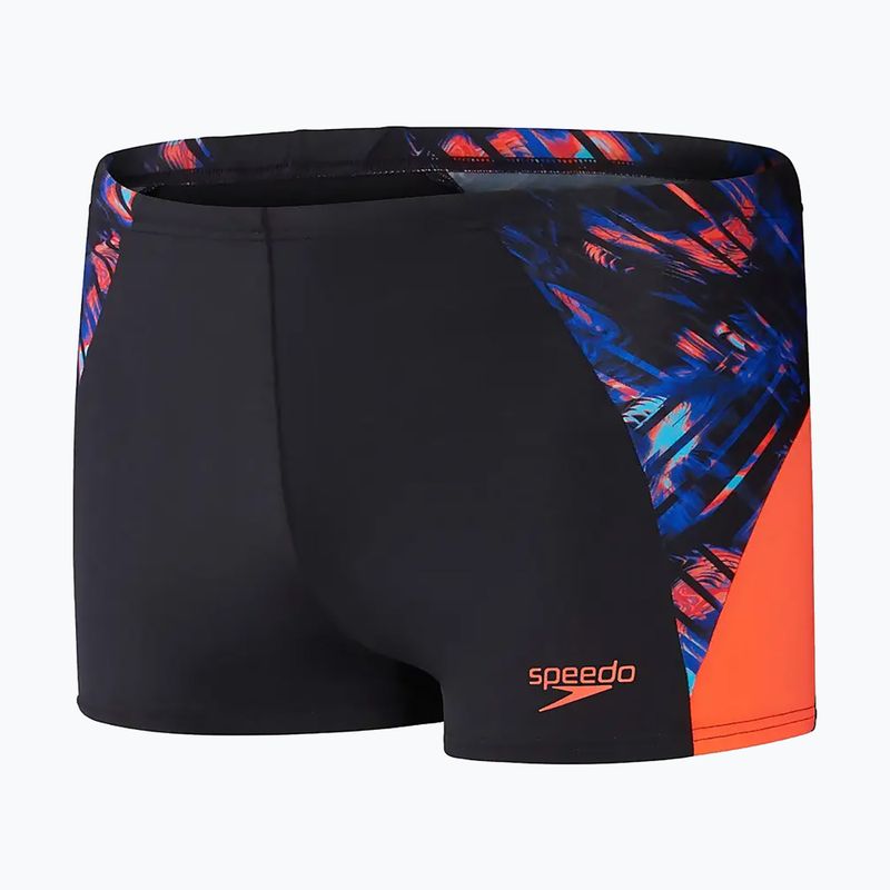 Vyriški Speedo ECO END+ Splice maudymosi šortai juodi/orange 6