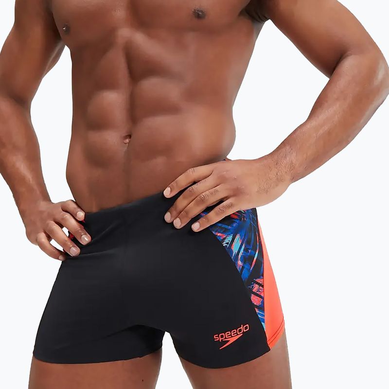 Vyriški Speedo ECO END+ Splice maudymosi šortai juodi/orange 9