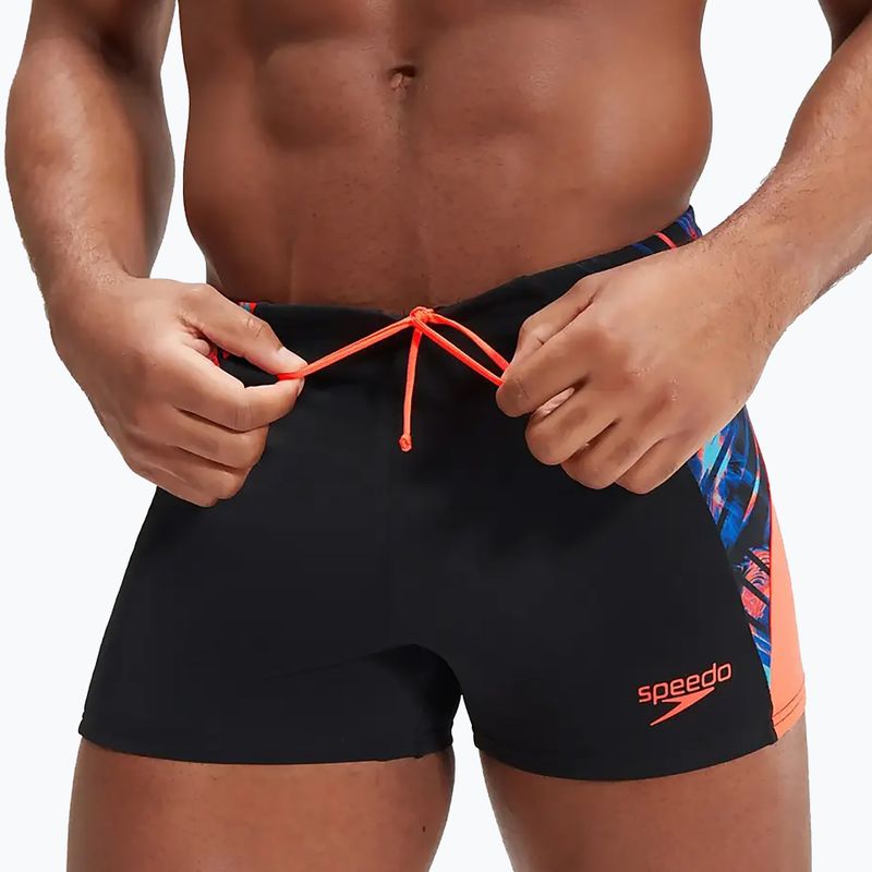 Vyriški Speedo ECO END+ Splice maudymosi šortai juodi/orange 10