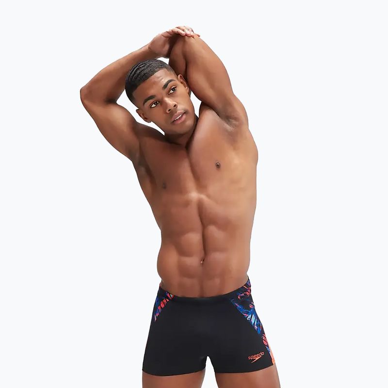 Vyriški Speedo ECO END+ Splice maudymosi šortai juodi/orange 12
