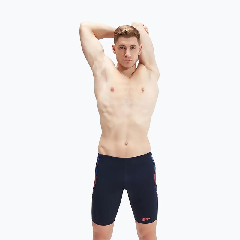 Vyriški maudymosi kostiumėliai Speedo Tech Panel navy/orange 8