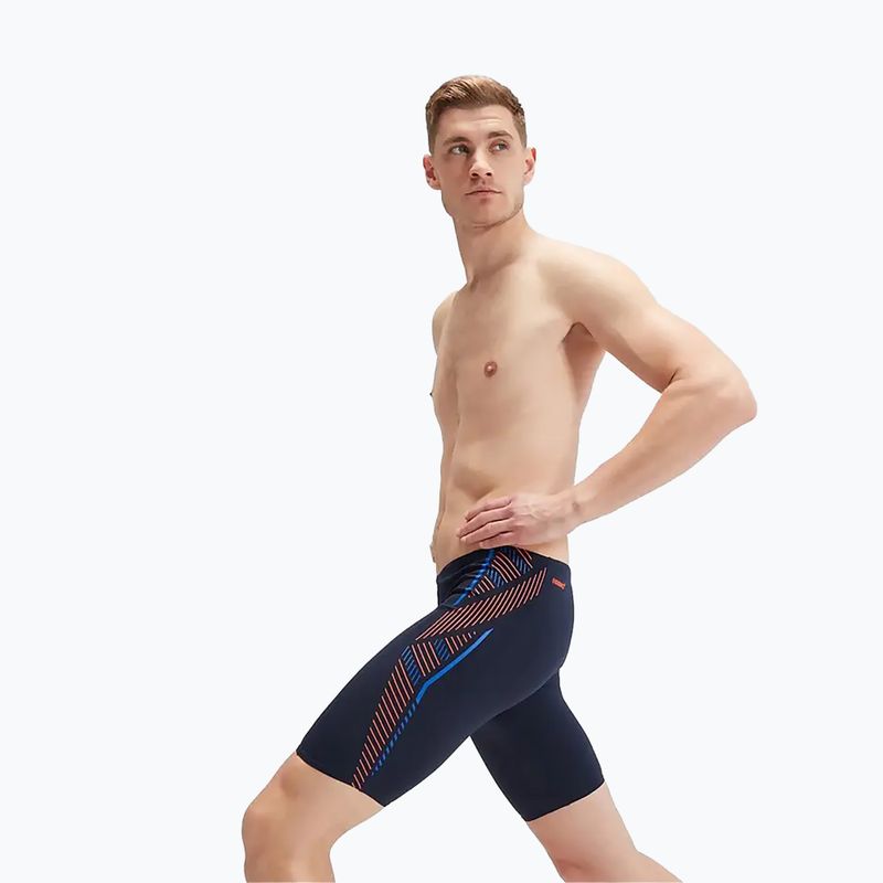 Vyriški maudymosi kostiumėliai Speedo Tech Panel navy/orange 10