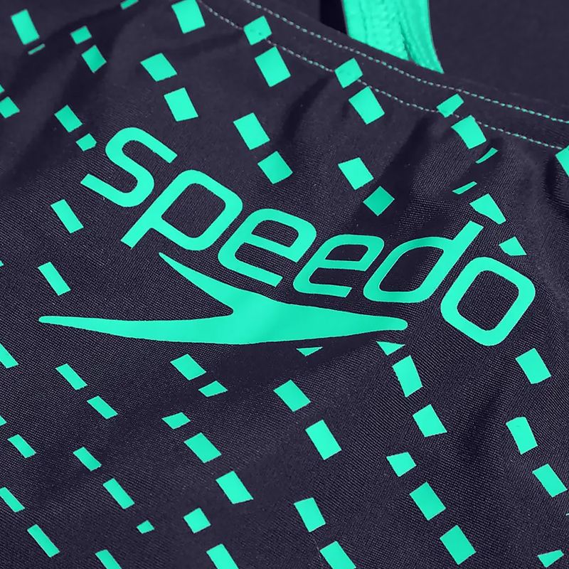 Speedo Medley Logo 1 Piece moteriškas maudymosi kostiumėlis navy/green 5