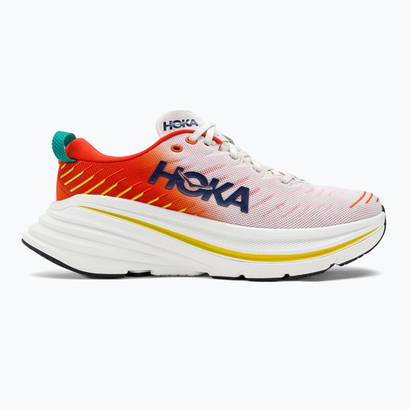 HOKA Bondi X blanc de blanc/flame vyriški bėgimo bateliai 2