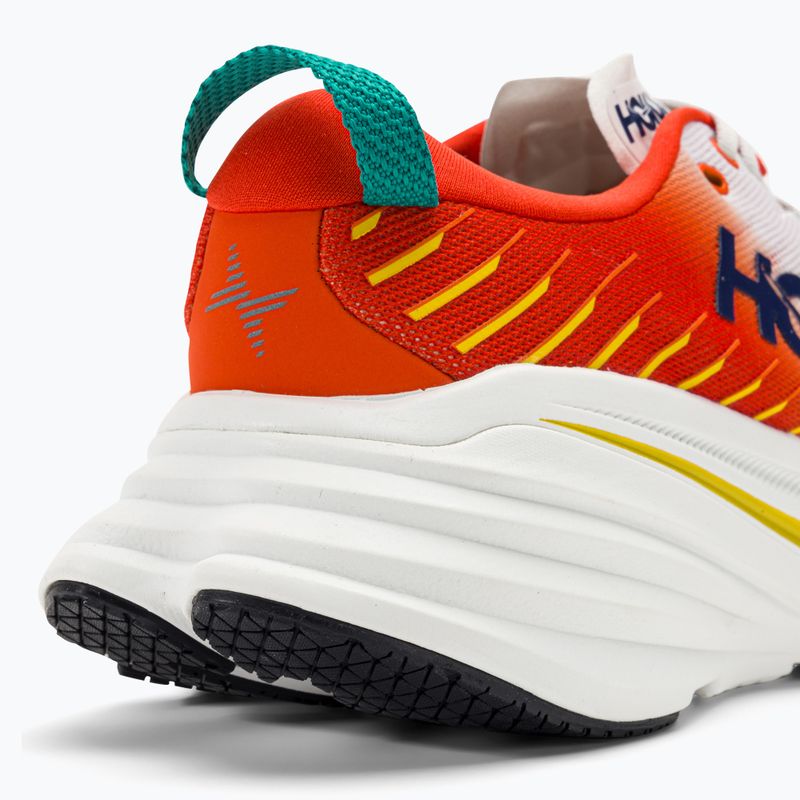 HOKA Bondi X blanc de blanc/flame vyriški bėgimo bateliai 10