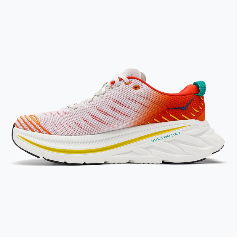 HOKA Bondi X blanc de blanc/flame vyriški bėgimo bateliai 3