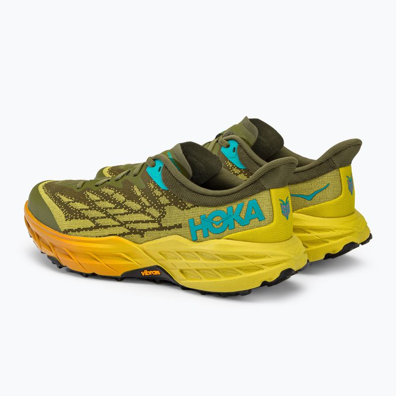 HOKA Speedgoat 5 vyriški bėgimo bateliai green-yellow 1123157-APFR 4