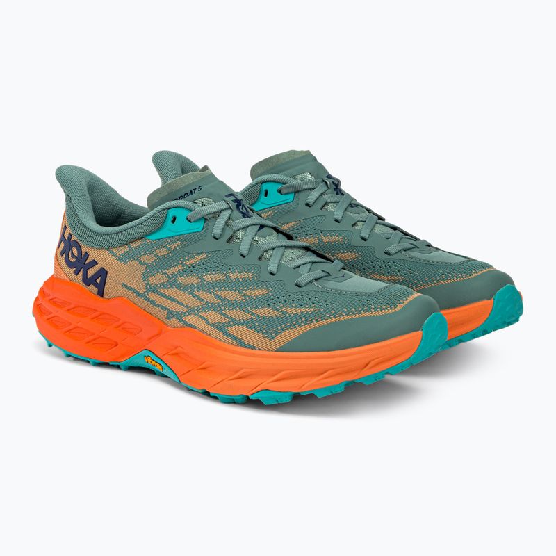 HOKA Speedgoat 5 vyriški bėgimo bateliai green-orange 1123157-TMOR 3
