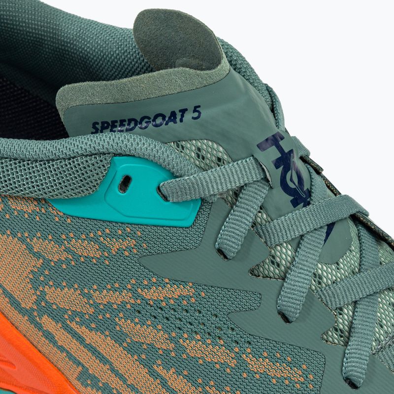 HOKA Speedgoat 5 vyriški bėgimo bateliai green-orange 1123157-TMOR 8